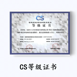 CS信息系統建設和服務能力資質